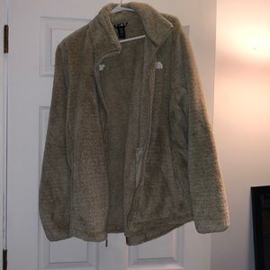 Woman's XXL tan fleece North Face jacket